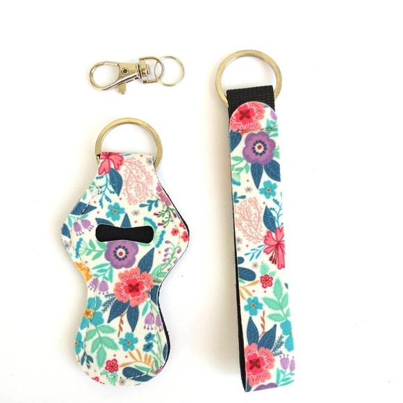 5 for $25 Stocking Stuffers Wrist Strap Lip Balm Holder Keychain Lipstick Keycha - Picture 1 of 2